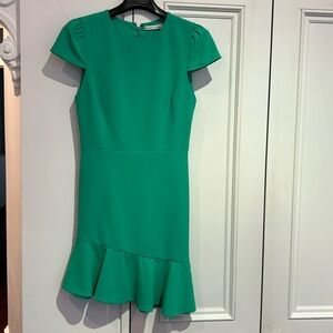 Alice + Olivia fitted cap-sleeve mini dress